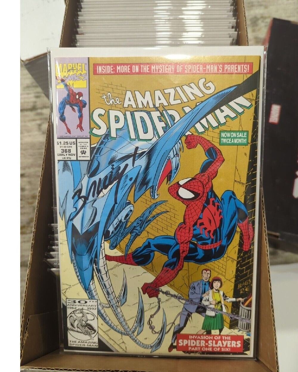 THE AMAZING SPIDERMAN # 368 SPIDER-SLAYERS 1992 MARVEL SIGNED BY MARK BAGLEY